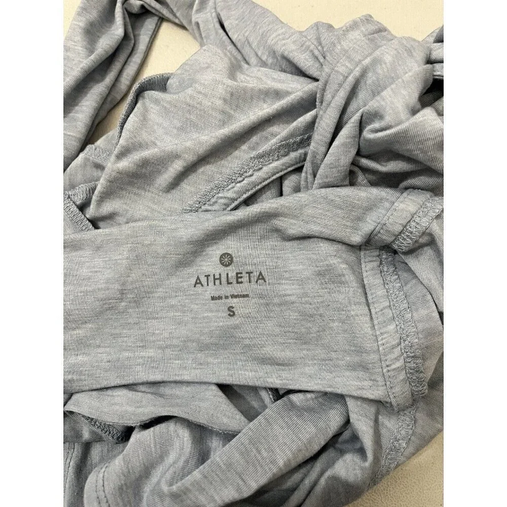 Athleta Long Sleeve Shirt Twisted Back Size Small Blue